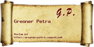 Gresner Petra névjegykártya